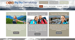 Desktop Screenshot of bigskydermatology.com