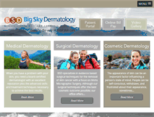 Tablet Screenshot of bigskydermatology.com